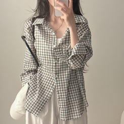 シャツ チェックベーシックシャツ IVORY
