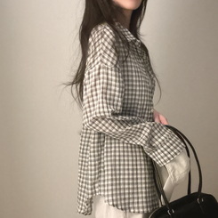 シャツ チェックベーシックシャツ IVORY