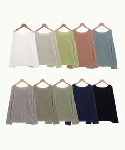ニット メッシュシースルーニット(10color)