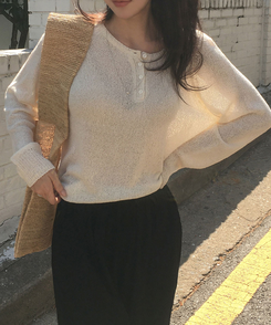 ニット シースルーサルーズネットニット(5color) CREAM