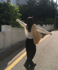 ニット シースルーサルーズネットニット(5color) CREAM