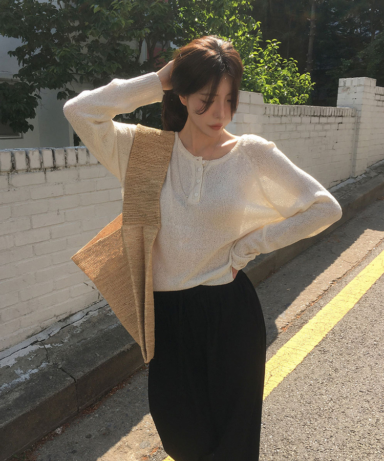 シースルーサルーズネットニット(5color) CREAM