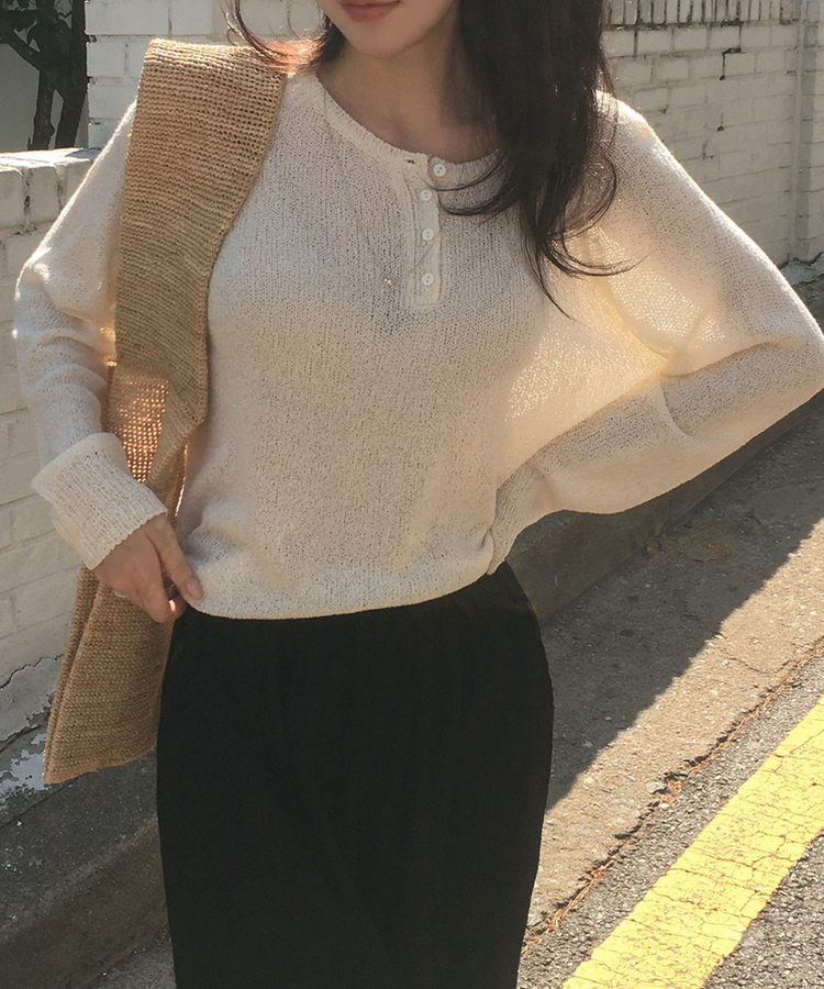 シースルーサルーズネットニット(5color) CREAM