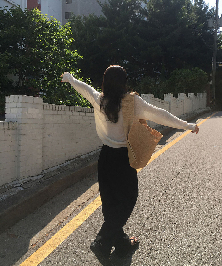 シースルーサルーズネットニット(5color) CREAM
