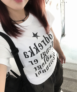 半袖Tシャツ スターレタリング半袖Tシャツ WHITE