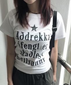 半袖Tシャツ スターレタリング半袖Tシャツ WHITE