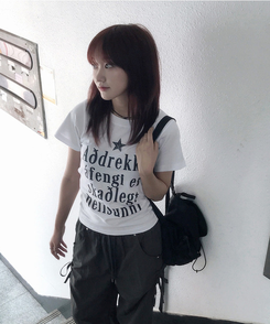 半袖Tシャツ スターレタリング半袖Tシャツ WHITE