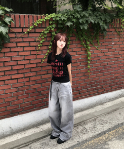 半袖Tシャツ スターレタリング半袖Tシャツ BLACK