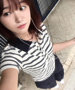 半袖Tシャツ バイカラーストライプ半袖Tシャツ IVORY