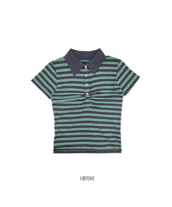 半袖Tシャツ バイカラーストライプ半袖Tシャツ