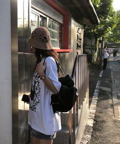ファッション雑貨 フラワーニットバケットハット BROWN