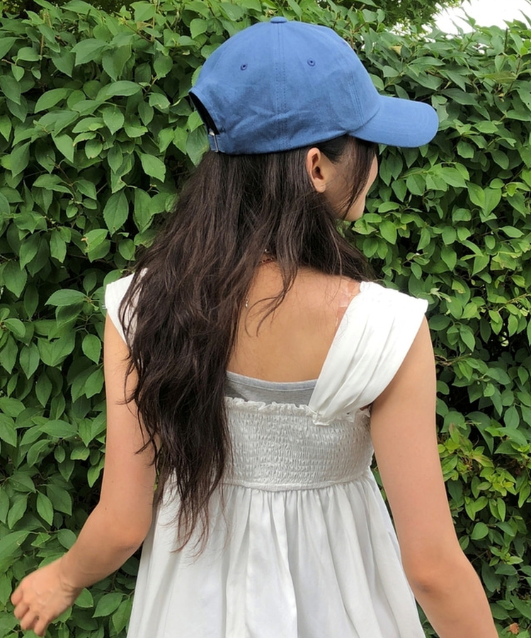 レタリングベースボールキャップ(5color) BLUE