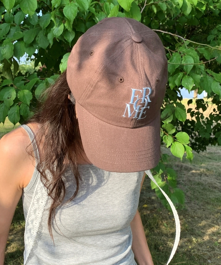 レタリングベースボールキャップ(5color) BROWN