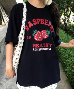 半袖Tシャツ ラズベリールーズ半袖Tシャツ NAVY
