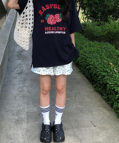 ショートパンツ バンディングフラワーパンツ CREAM
