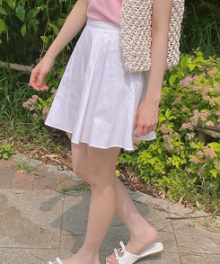 ミニスカート コットンミニスカート IVORY