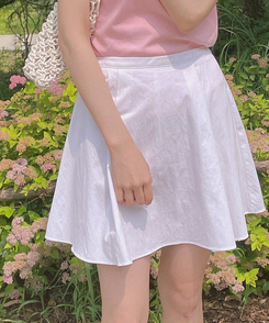 ミニスカート コットンミニスカート IVORY
