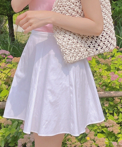 ミニスカート コットンミニスカート IVORY