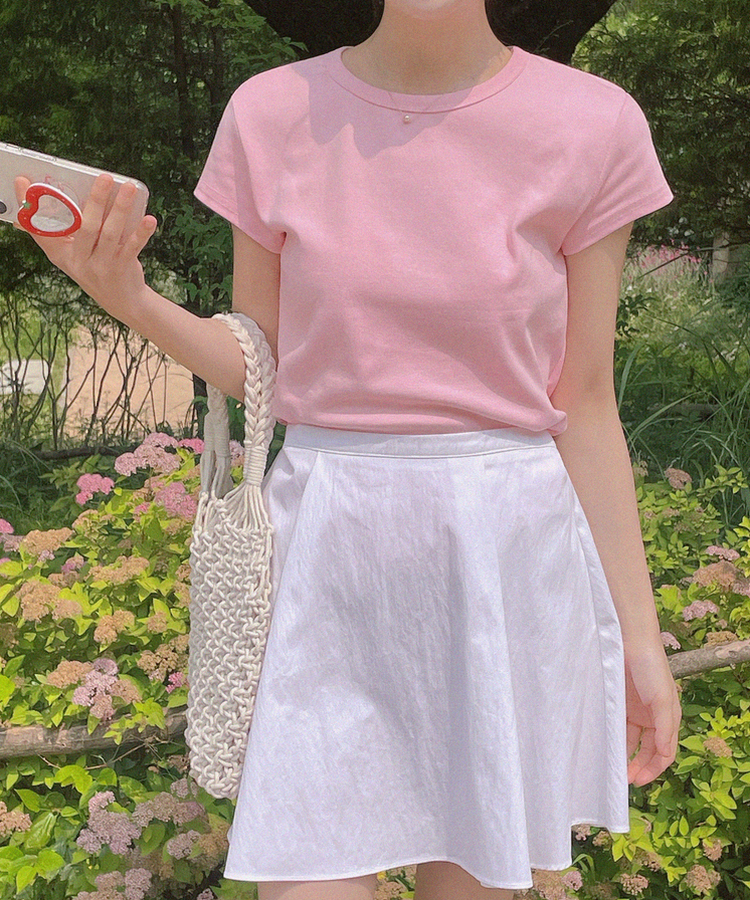 コットンミニスカート IVORY