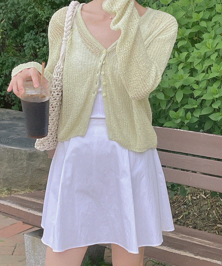 コットンミニスカート IVORY