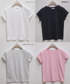半袖Tシャツ シンプルデイリー半袖Tシャツ(5color)