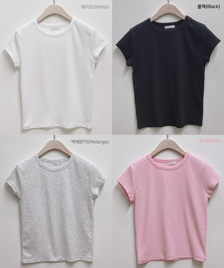 シンプルデイリー半袖Tシャツ(5color)
