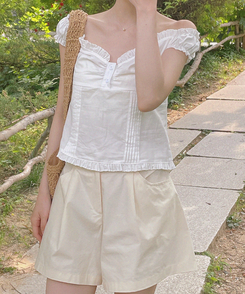 ブラウス ケイトオフショルダーブラウス WHITE
