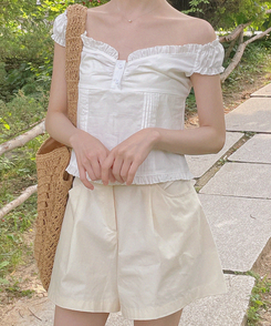ブラウス ケイトオフショルダーブラウス WHITE