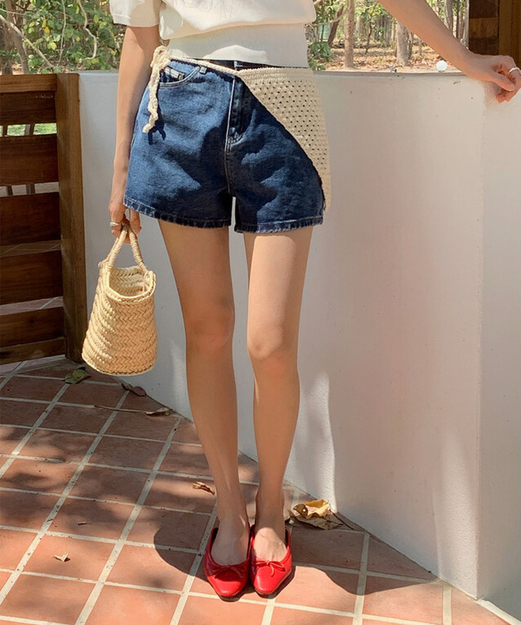 リボンフラットシューズ RED