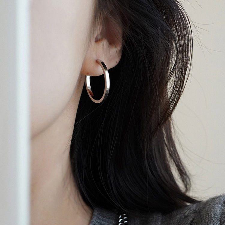 デイリーシンプルリングピアス SILVER