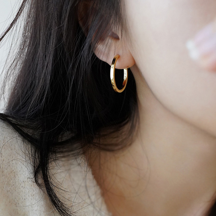 デイリーシンプルリングピアス GOLD