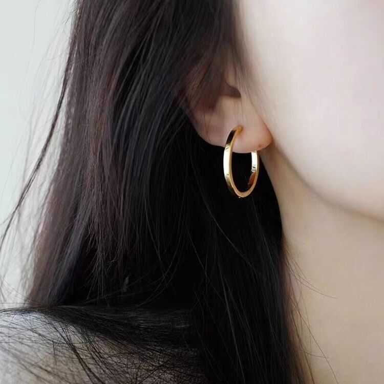 デイリーシンプルリングピアス GOLD