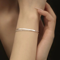 シルバーツインデイリーブレスレッド SILVER