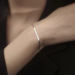 シルバーツインデイリーブレスレッド SILVER