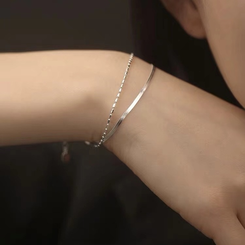 シルバーツインデイリーブレスレッド SILVER