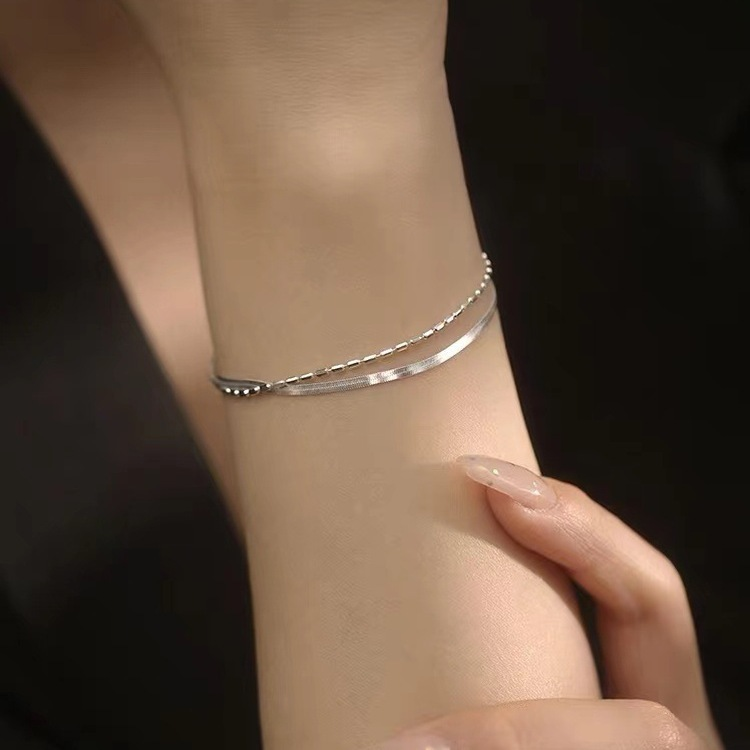 シルバーツインデイリーブレスレッド SILVER