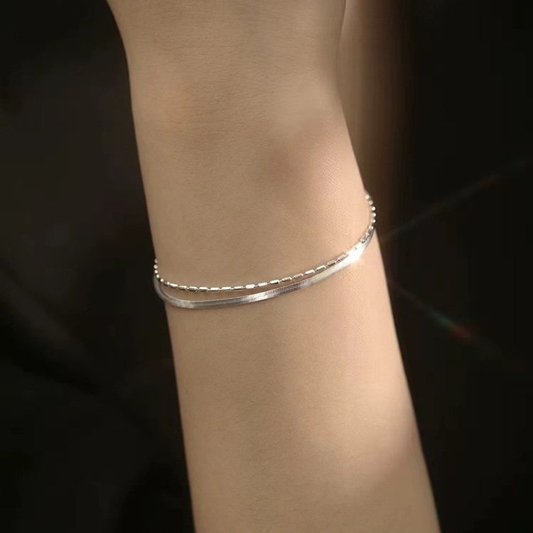 シルバーツインデイリーブレスレッド SILVER