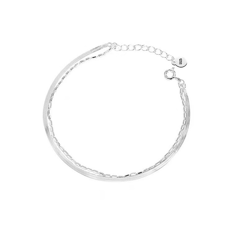 シルバーツインデイリーブレスレッド