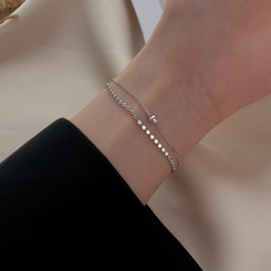 シルバーツインチェーンブレスレット SILVER