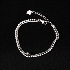 シルバーツインチェーンブレスレット SILVER