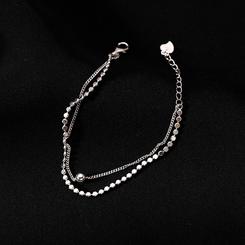 シルバーツインチェーンブレスレット SILVER