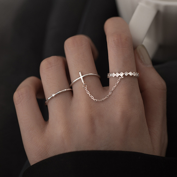 チェーンクロスシルバーリング SILVER
