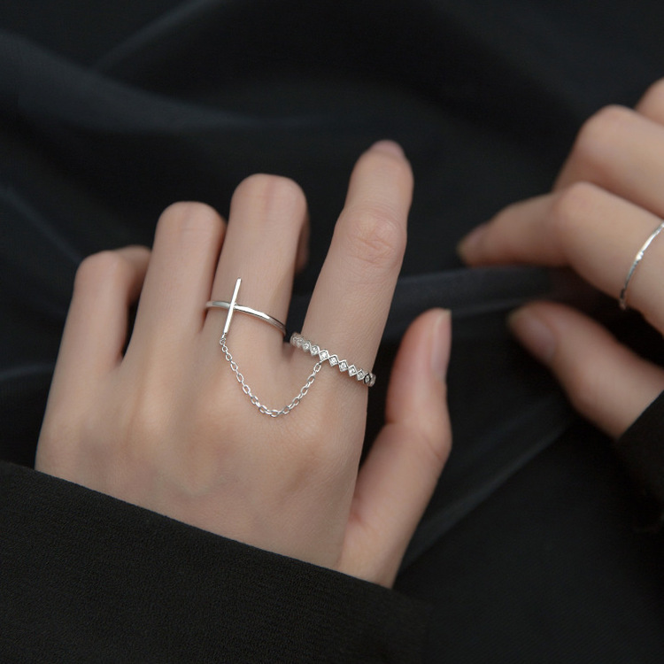 チェーンクロスシルバーリング SILVER