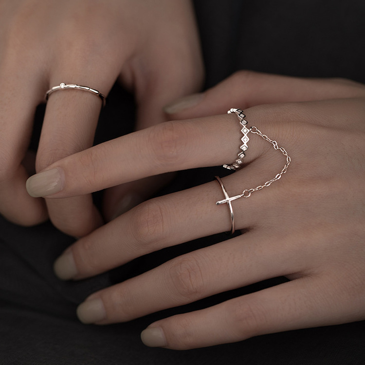 チェーンクロスシルバーリング SILVER