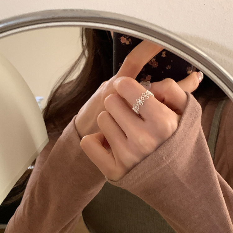 フラワーレースリング SILVER