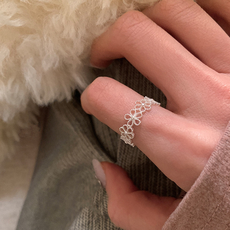 フラワーレースリング SILVER