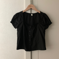 ブラウス レースパフブラウス