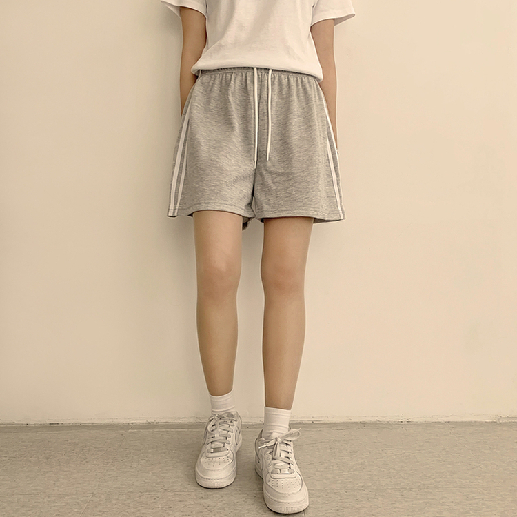 バイカラーバンディングワイドバミューダパンツ(10color) GREY