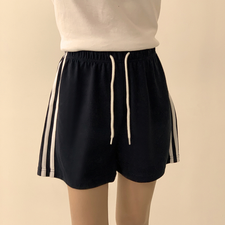 バイカラーバンディングワイドバミューダパンツ(10color) NAVY(WINTER)