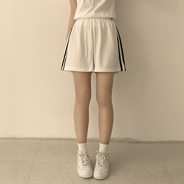バイカラーバンディングワイドバミューダパンツ(10color) IVORY